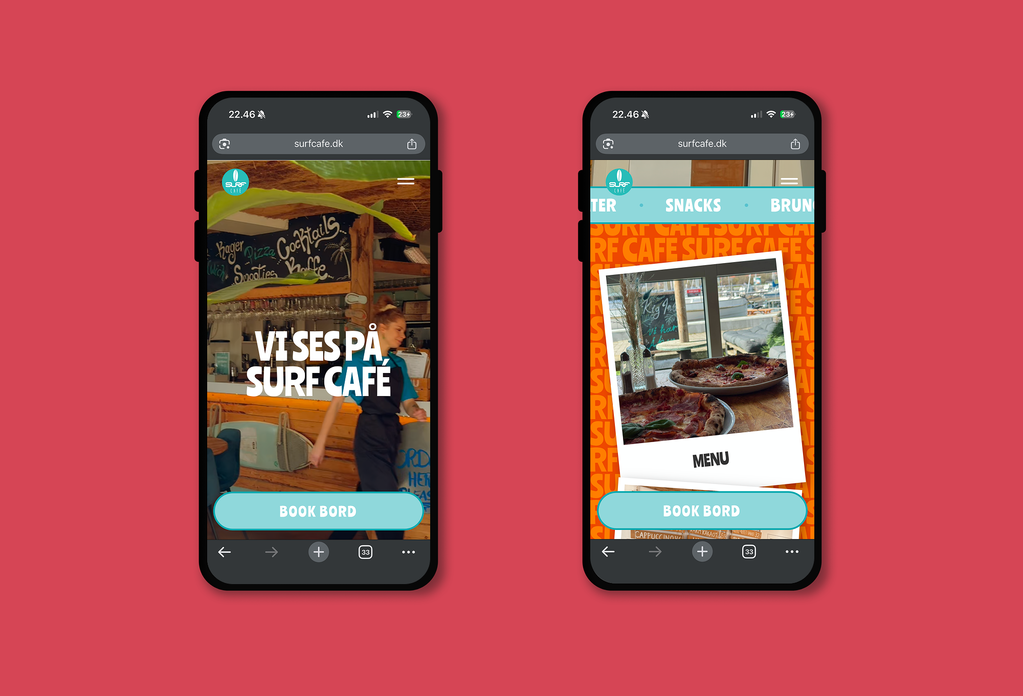 Surf Cafe homepage